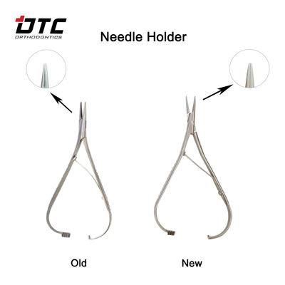 Certificado CE Clase I DTC Ortodoncia Dental Stainless Steel Plier Aguja de soporte con dura