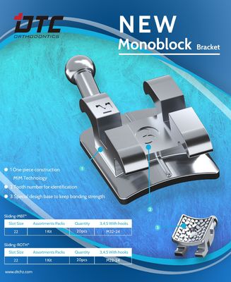 Mini DTC Ortodoncia Ortodóntica Brackets de Metal Brace Tejido Ortopédico para el Rendimiento Roth / MBT