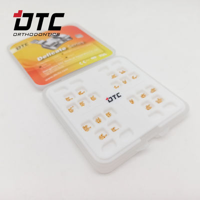 Certificado CE DTC Ortodoncia Dental Roth MBT Serie Delicada Dorada Brackets con ganchos Maquinaria Fuente de alimentación