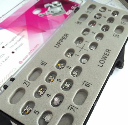 Mini/Estándar 0.022'/0.018' MIM Tecnología Brackets metálicos ortodónticos con base de malla