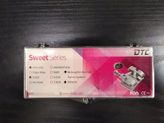 Mini/Estándar 0.022'/0.018' MIM Tecnología Brackets metálicos ortodónticos con base de malla