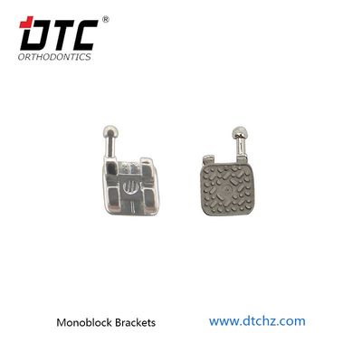 DTC Mim Monobloque Bracket Dental con láser ortodóntico MBT Roth Brace de metal con 3W / gancho