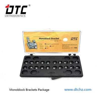 DTC Mim Monobloque Bracket Dental con láser ortodóntico MBT Roth Brace de metal con 3W / gancho