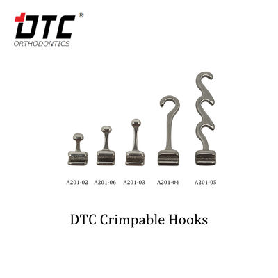 0.018'/0.022' DTC ortodoncia dental gancho de acero inoxidable corta larga o espiral ganchos