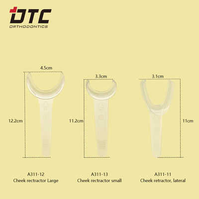 Materiales de ortodoncia DTC Retractor de mejilla para procedimientos dentales de tamaño grande/pequeño
