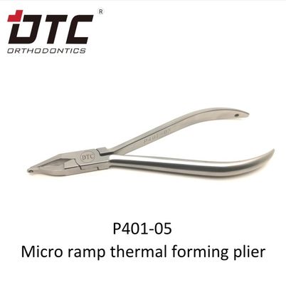 Acero inoxidable DTC ortodoncia dental Micro rampa térmica de formación clara pinzas de alineador